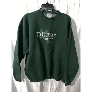 Vintage 90s Marshall University Thundering Herd Embroidered Sweatshirt XL USA